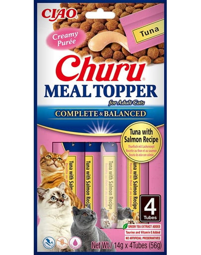 Meal Topper Tuna Salmon 4x14 g kremowy dodatek z tuńczykiem i łososiem do karmy dla kotów