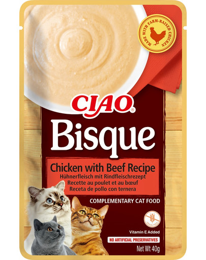 CIAO Bisque Zupa krem z kurczaka i wołowiny 40g