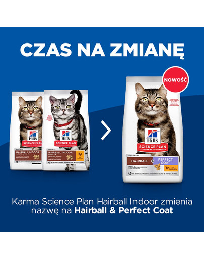 HILL'S Science Plan Hairball & Perfect Coat 7kg karma z kurczakiem dla dorosłych kotów
