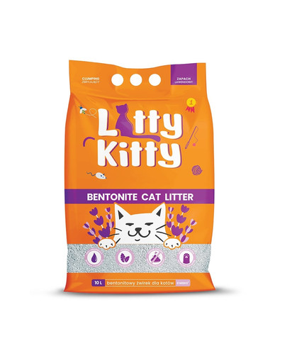 LITTY KITTY Bentonite Żwirek bentonitowy lawendowy