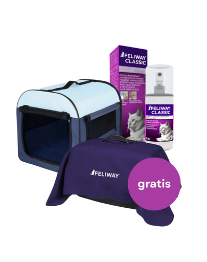 TRIXIE Box transporter nylonowy 60 x 50 x 50 cm 7 kg + FELIWAY Classic Spray + kocyk GRATIS