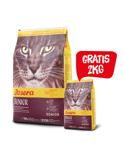 JOSERA Cat Carismo Senior 10 kg sucha karma dla kotów starszych + 2 kg karmy GRATIS
