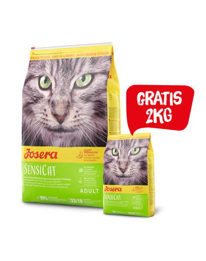 JOSERA SensiCat dla wrażliwych kotów 10 kg + 2 kg karmy GRATIS