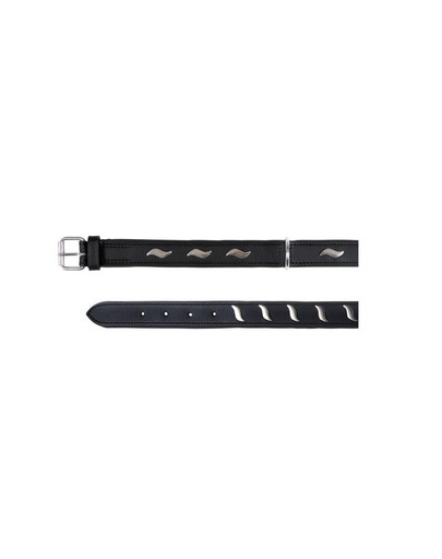 Obroża z aplikacjami 60 cm / 30 mm czarna