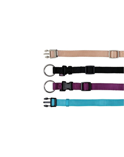 Obroża nylon 30-45cm/15mm czarna