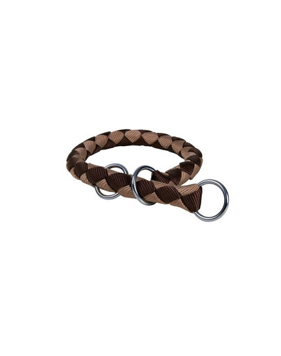Dławik na taśmie "Cavo" 52 – 60 cm / 18 mm brąz / beż