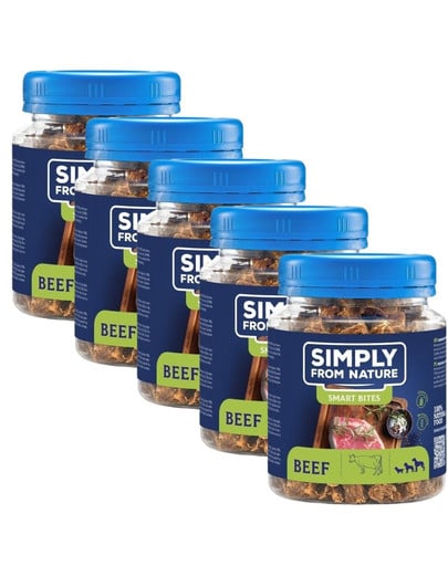 SIMPLY FROM NATURE Smart Bites Trenerki z wołowiny dla psów 5x130 g