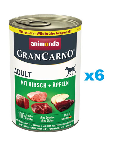 ANIMONDA Grancarno 6x400 g bezzbożowa puszka dla psa