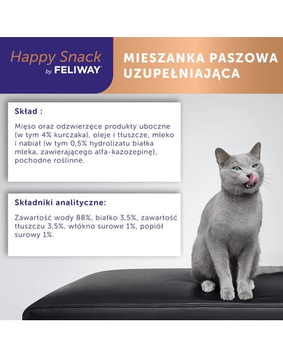 FELIWAY Happy Snack 6x15 g kremowa przekąska dla kotów