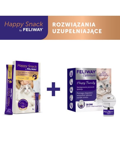 FELIWAY Happy Snack 6x15 g kremowa przekąska dla kotów