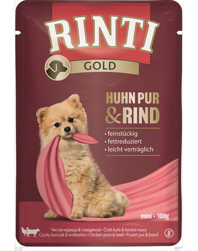 Gold Chicken Pure&Beef Mini saszetka kurczak i wołowina dla psów ras małych 100 g