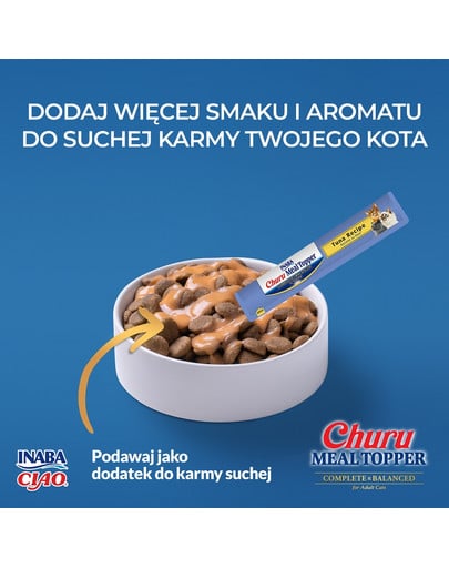 INABA Meal Topper Chicken 4x14 g kremowy dodatek z kurczakiem do karmy dla kotów