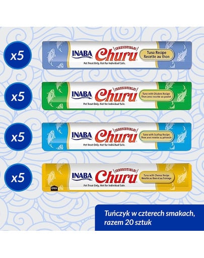 INABA Churu Variety Tuna tuńczyk dla kotów multibox 20x14 g (280 g)