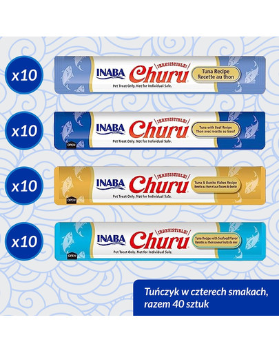 INABA Churu Variety Seafood owoce morza dla kotów multibox 40x14 g (560 g)