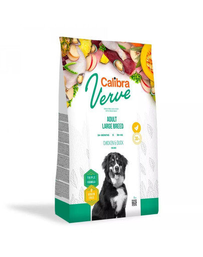 Dog Verve GF Adult Large Chicken&Duck 2 kg bezzbożowa karma z kurczakiem i kaczką dla psów dużych ras