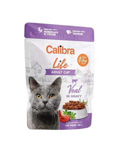 Cat Life Pouch Adult Veal in gravy 85 g cielęcina w sosie dla kotów