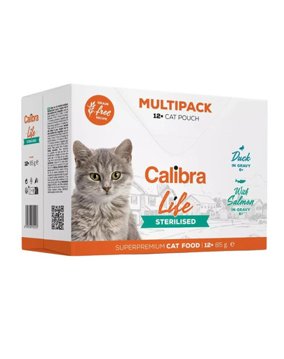 Cat Life Pouches Sterilised Multipack in gravy 12x85 g saszetki w sosie dla sterylizowanych kotów