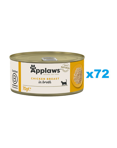 APPLAWS Cat Adult in Broth puszka w bulionie 72x70 g dla dorosłych kotów