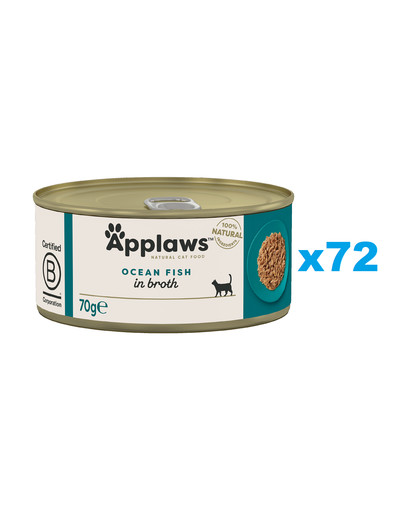 APPLAWS Cat Adult in Broth puszka w bulionie 72x70 g dla dorosłych kotów