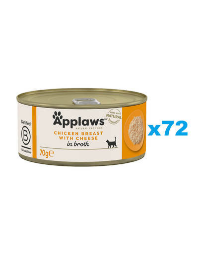 APPLAWS Cat Adult in Broth puszka w bulionie 72x70 g dla dorosłych kotów