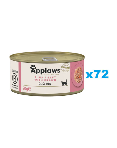 APPLAWS Cat Adult in Broth puszka w bulionie 72x70 g dla dorosłych kotów