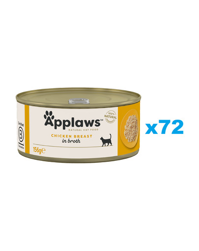 APPLAWS Cat Adult in Broth puszka w bulionie 72x156 g dla dorosłych kotów