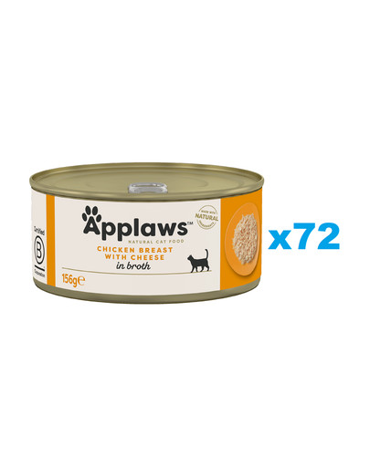 APPLAWS Cat Adult in Broth puszka w bulionie 72x156 g dla dorosłych kotów