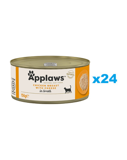 APPLAWS Cat Adult in Broth puszka w bulionie 24x156 g dla dorosłych kotów