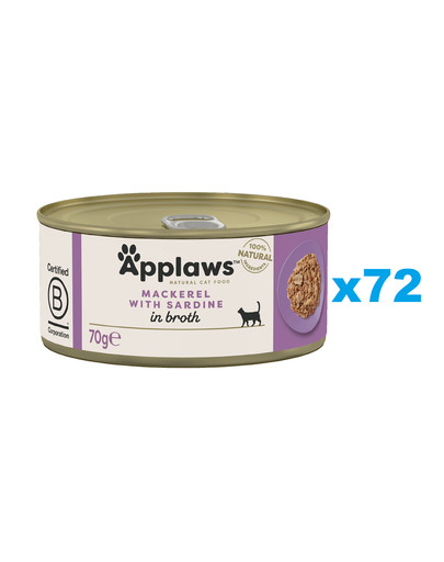 APPLAWS Cat Adult in Broth puszka w bulionie 72x70 g dla dorosłych kotów