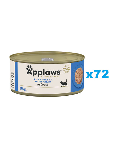 APPLAWS Cat Adult Tuna with Crab in Broth tuńczyk i krab w bulionie 72x156 g