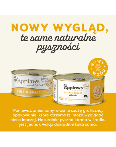 APPLAWS Cat Adult in Broth puszka w bulionie 72x70 g dla dorosłych kotów