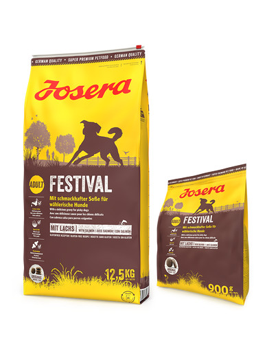 JOSERA Festival 12,5kg dla dorosłych wybrednych psów z sosem + 900g GRATIS