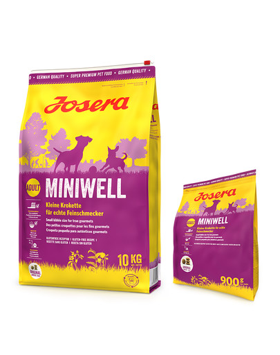 JOSERA Miniwell 10kg dla dorosłych psów ras małych + 900g GRATIS
