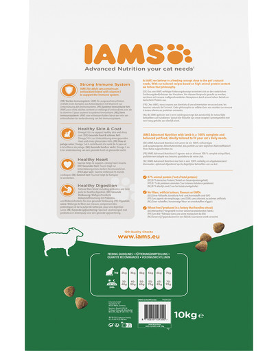 IAMS for Vitality karma dla dorosłych kotów z jagnięciną 10 kg