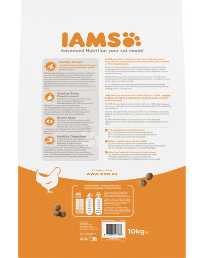 IAMS for Vitality karma dla kociąt ze świeżym kurczakiem 10 kg