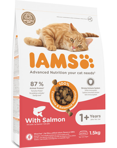 for Vitality Salmon karma dla kotów dorosłych z łososiem 1,5 kg