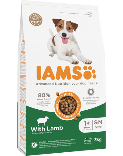 For Vitality Adult Small & Medium Breed Lamb 3 kg