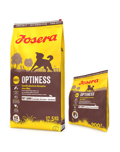 JOSERA Optiness 12,5kg dla dorosłych psów ras średnich i dużych + 900g GRATIS