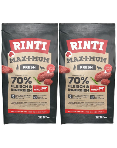 RINTI MAX-I-MUM Beef z wołowiną 2 x 12 kg