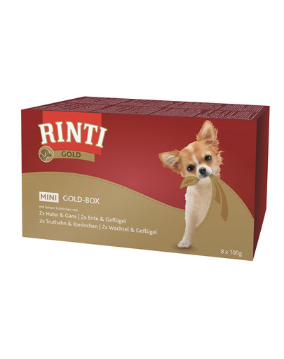 RINTI Gold Mini tacka 100 g dla psów ras małych