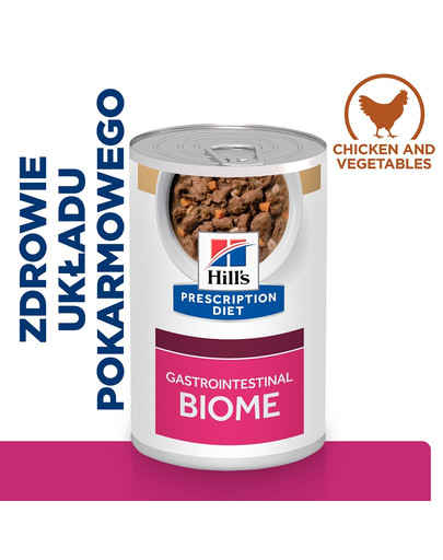 HILL'S Prescription Diet Canine Gastrointestinal Biome Digestive Care Stew z kurczakiem i marchewką 354 g w puszce