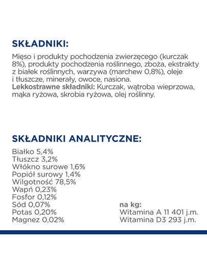 HILL'S Prescription Diet Canine Gastrointestinal Biome Digestive Care Stew z kurczakiem i marchewką 354 g w puszce