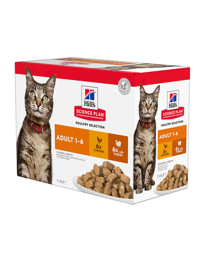 Science Plan Feline Adult Multipack Poultry Selection 85 g x12 Szt.