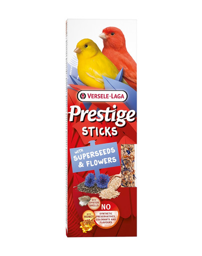 Prestige Sticks 2 kolby z wysokoodżywczymi nasionami i kwiatami dla kanarków 60g