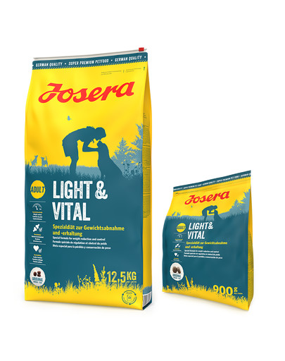 JOSERA Light&Vital 12,5kg dla dorosłych psów wspomagająca redukcję masy ciała + 900g GRATIS