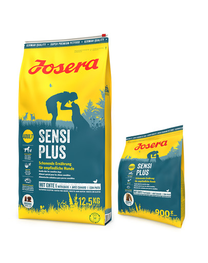 JOSERA SensiPlus 12,5kg dla dorosłych psów z wrażliwym układem pokarmowym + 900g GRATIS