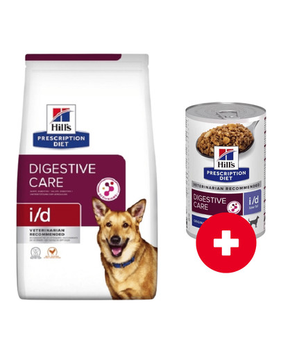 HILL'S Prescription Diet Canine i/d 4 kg karma dla psów z chorobami układu pokarmowego + 1 puszka GRATIS
