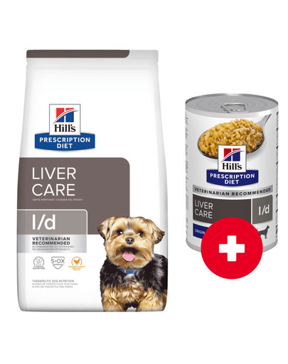HILL'S Prescription Diet Canine l/d 4 kg karma dla psów z chorobami wątroby + 1 puszka GRATIS