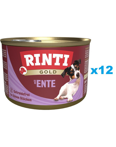 RINTI Gold Mini puszka 12x185 g dla psów ras małych