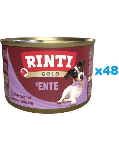 RINTI Gold Duck hearts Mini Kacze serca dla psów ras małych 48x185 g